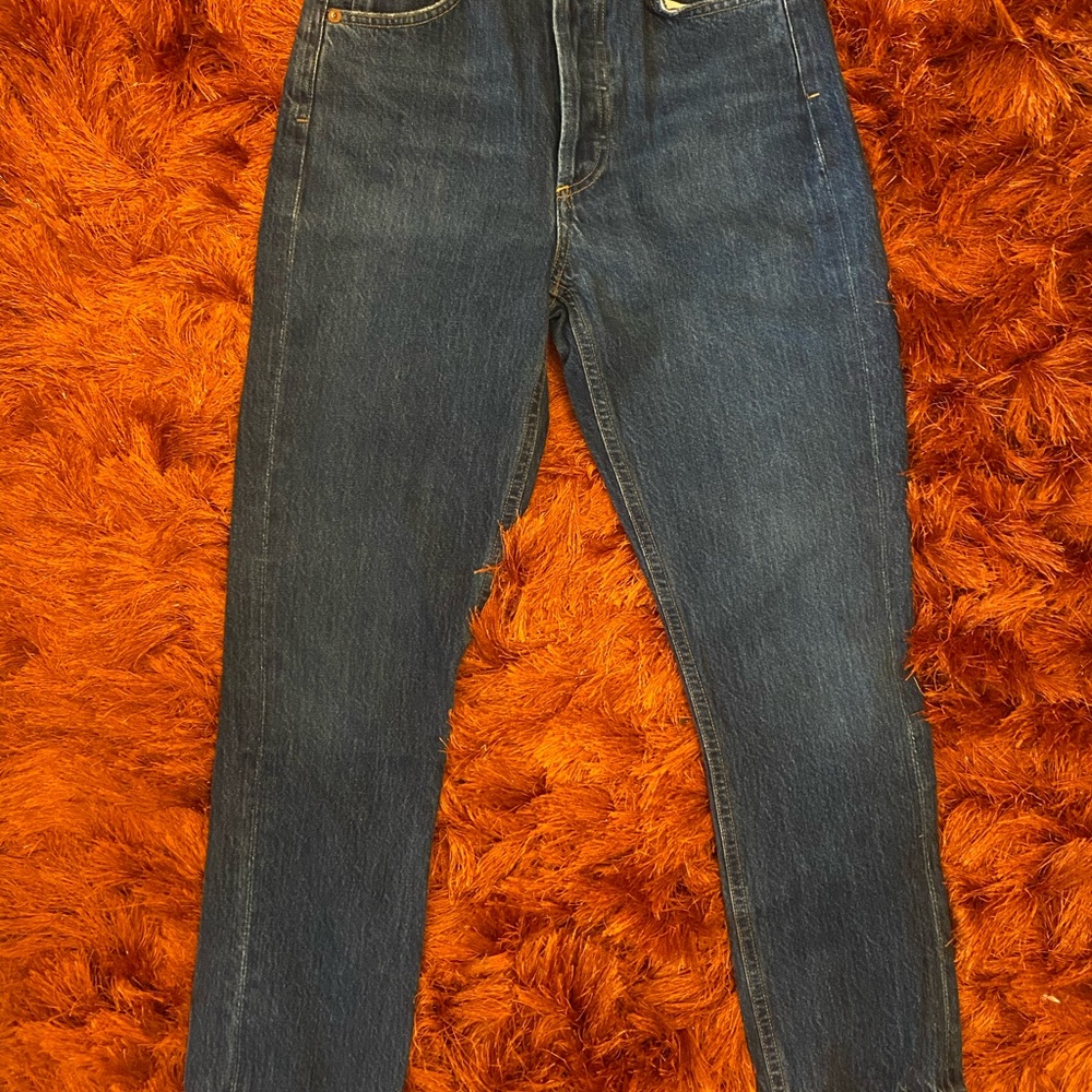 Agolde Riley High Rise Straight Cropped Jeans - Picture 4 of 6